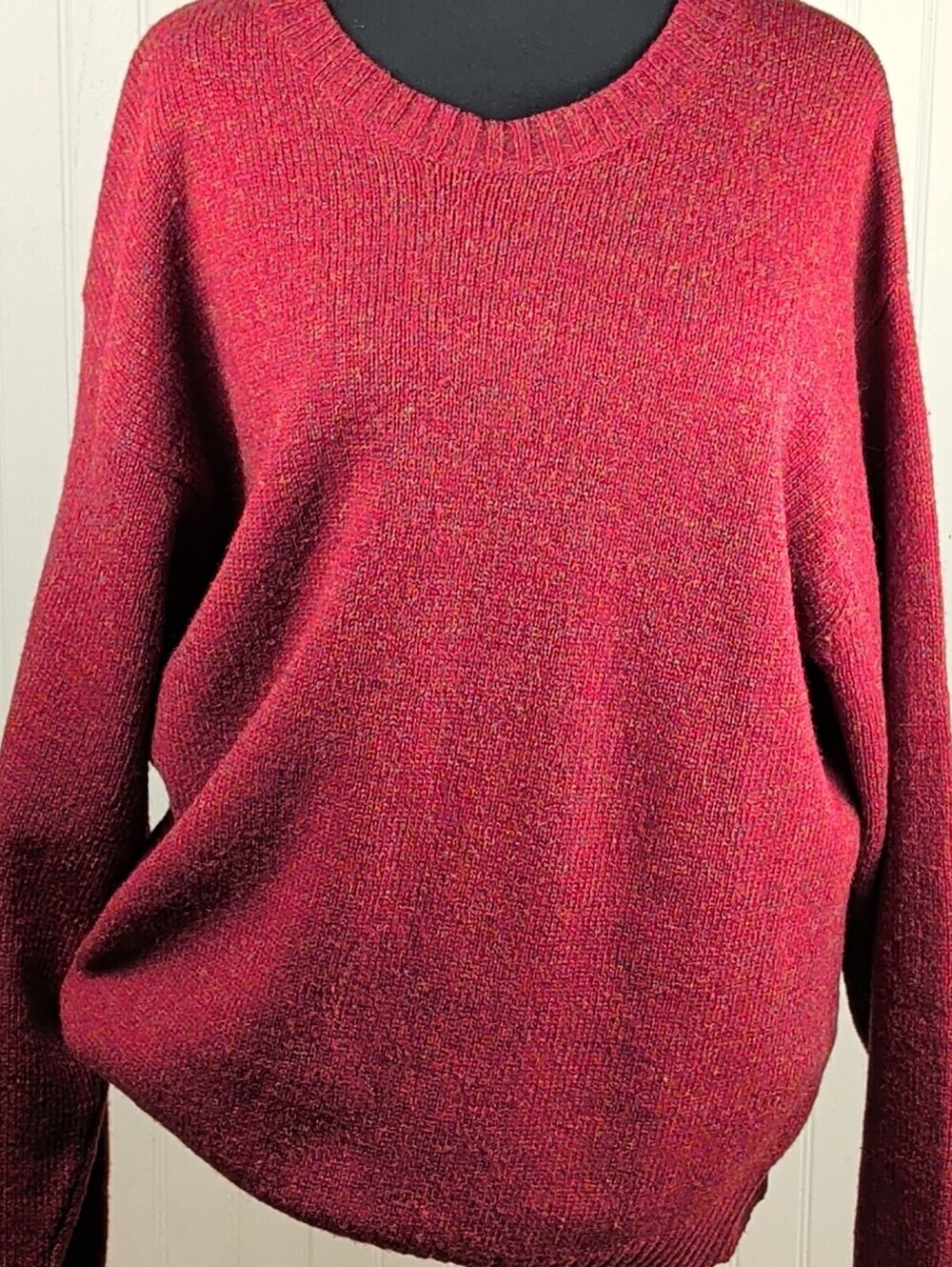 Vintage PENDLETON Burgundy Red Shetland Wool XL